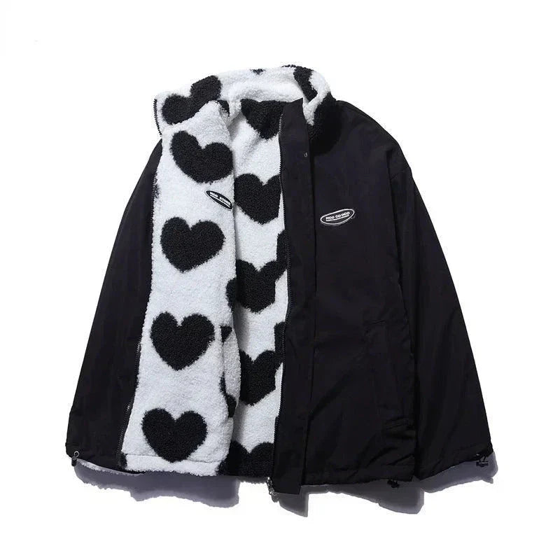 Chaqueta suave reversible con corazón Silamoda