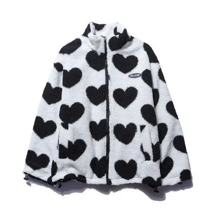 Chaqueta suave reversible con corazón Silamoda